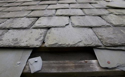 broken slate roof